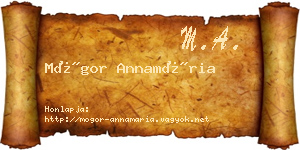 Mógor Annamária névjegykártya